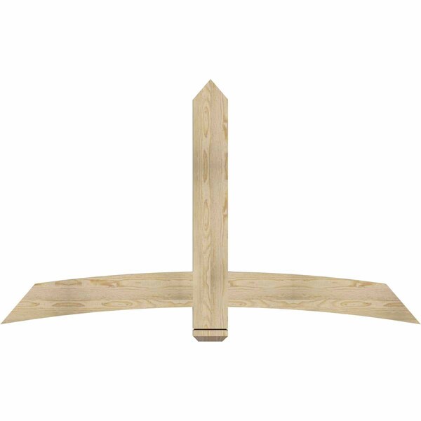 Ekena Millwork Bellingham Rough Sawn Timber Gable Bracket, Douglas Fir, 72"W x 42"H x 2"D x 6"F, 14/12 Pitch GBW072X42X0206BEL00RDF - main
